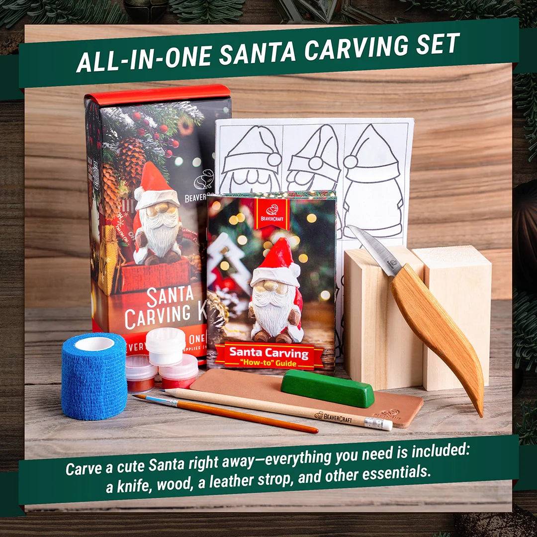 Santa Carving Kit - Complete Starter Whittling Kit