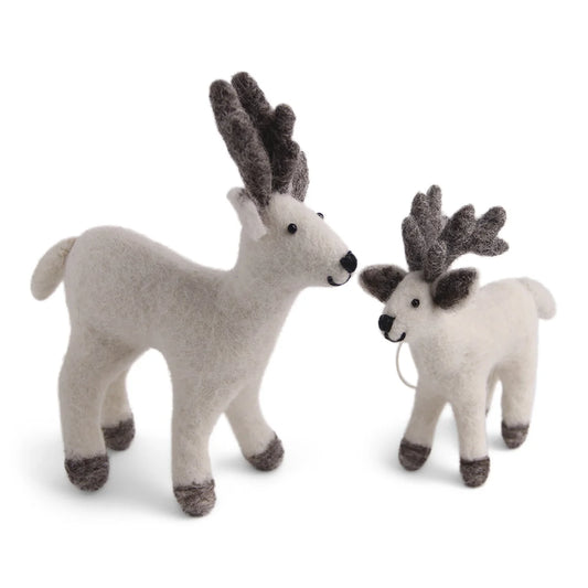 Gry & Sif Reindeer Mom and Baby White