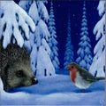Bird and Hedgehog Ceramic 6in Tile