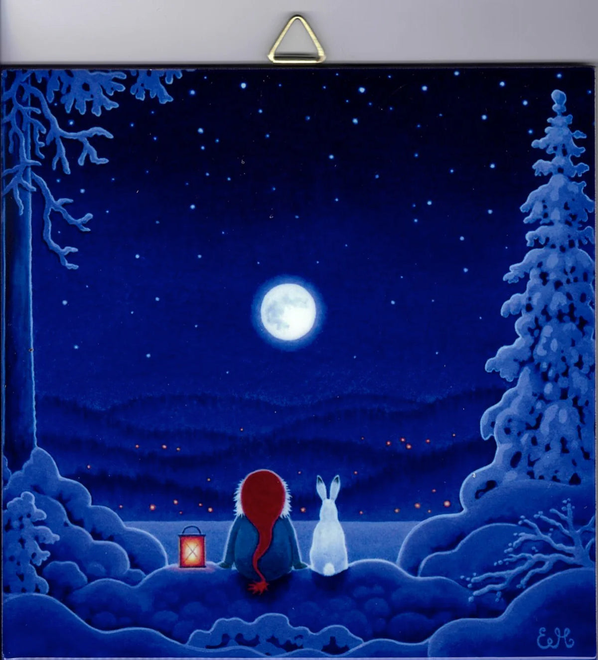 Tile Eva Tomte & Rabbit Moonlight