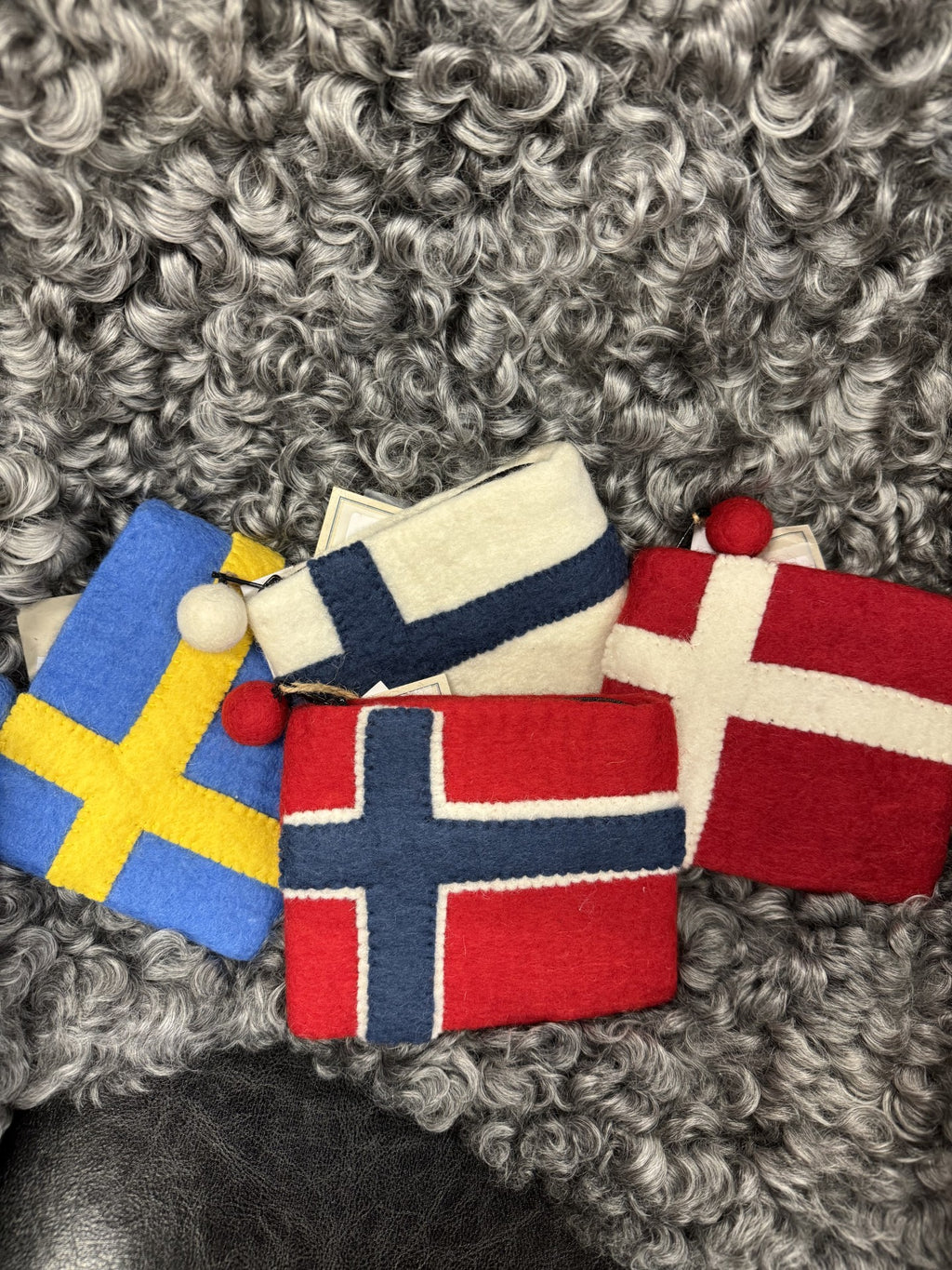 Flag Coin Purse Felted Wool