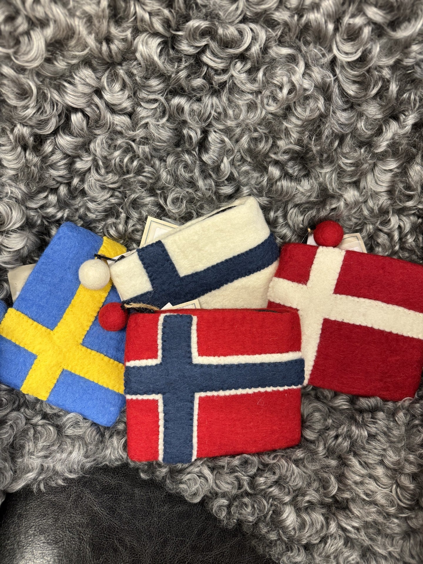 Flag Coin Purse Felted Wool