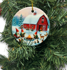 Ornament Gnomes & Animals by Fire