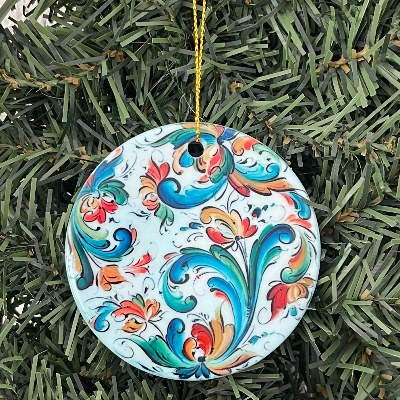 Ornament Lise Lorentzen blue rosemaling