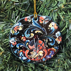 Ornament Rosemaling with Flags