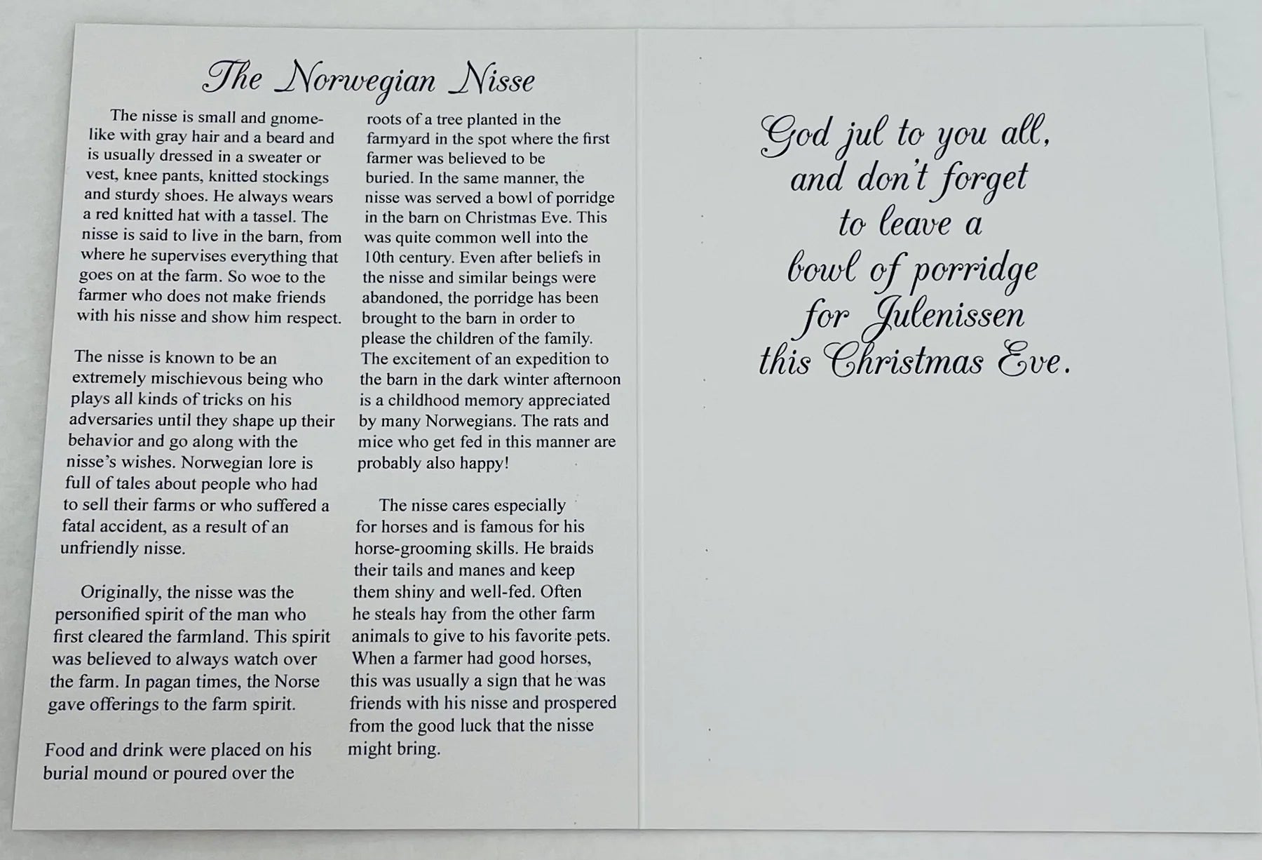 Christmas Cards Stav Church with Nisse Story