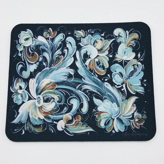 Mousepad Black Rosemaling