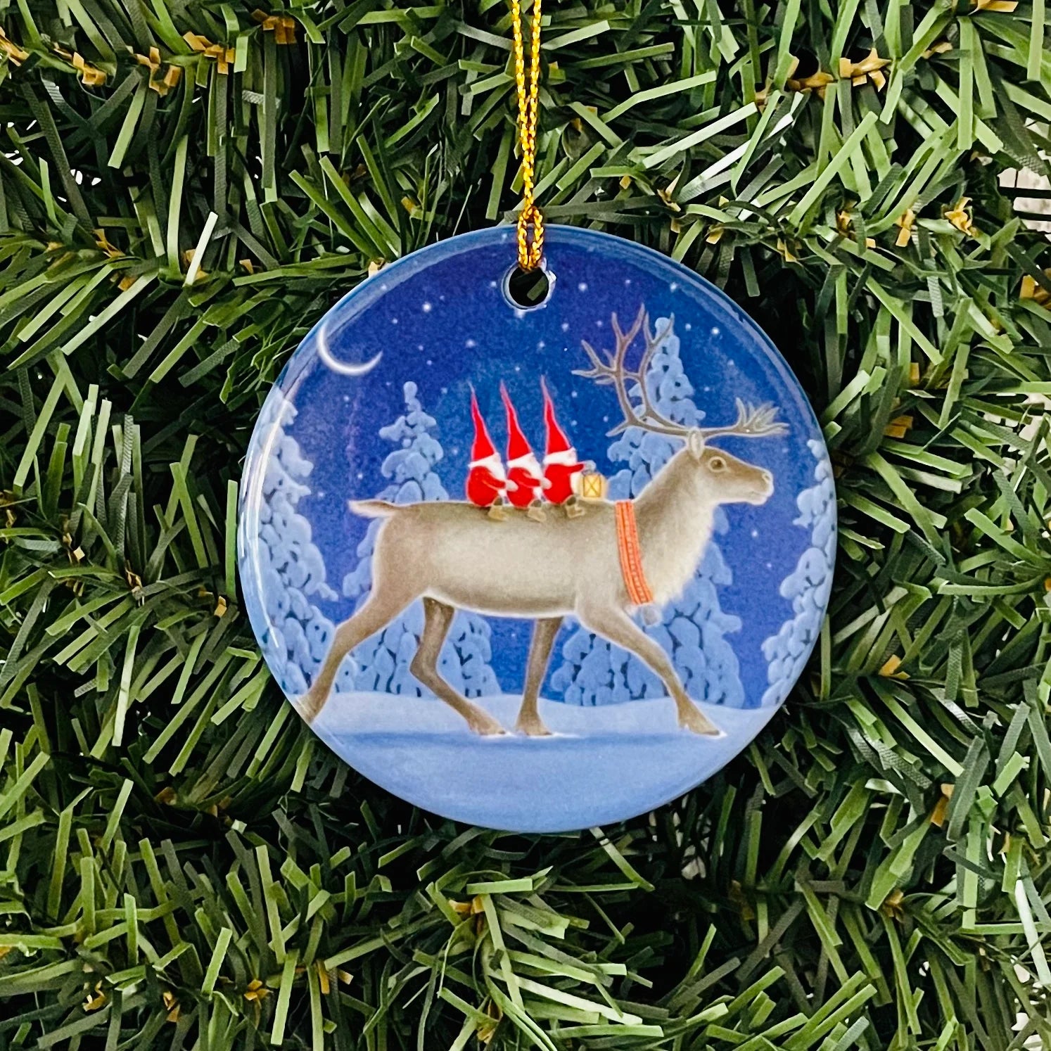 Ornament Eva Riding Reindeer