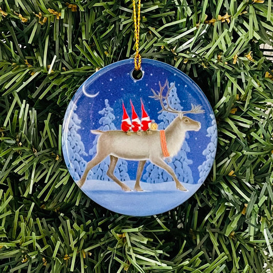 Ornament Eva Riding Reindeer