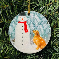 Ornament Eva Snowman & Golden