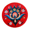 Coaster Red Rosemaling Lisa Lorentzen