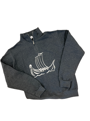 1/4 Zip Viking Ship Sweatshirt