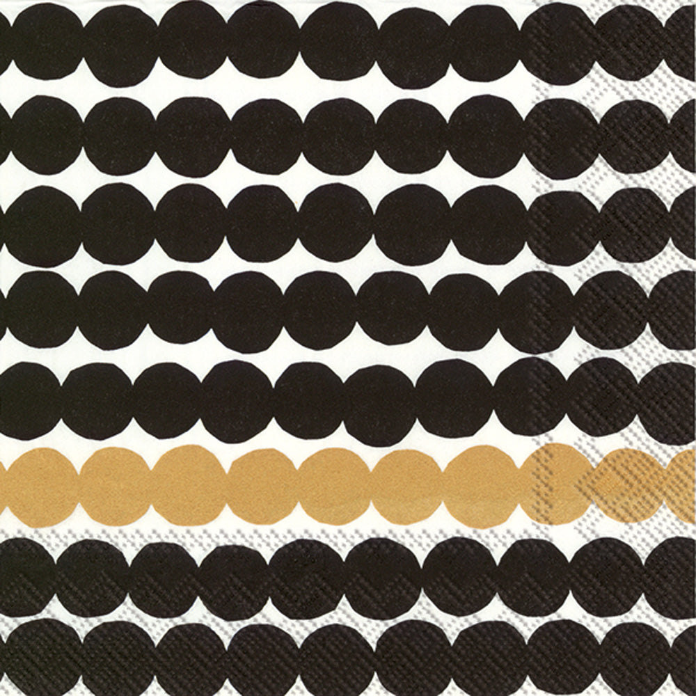 Rasymatto Black Gold Marimekko Lunch Napkins