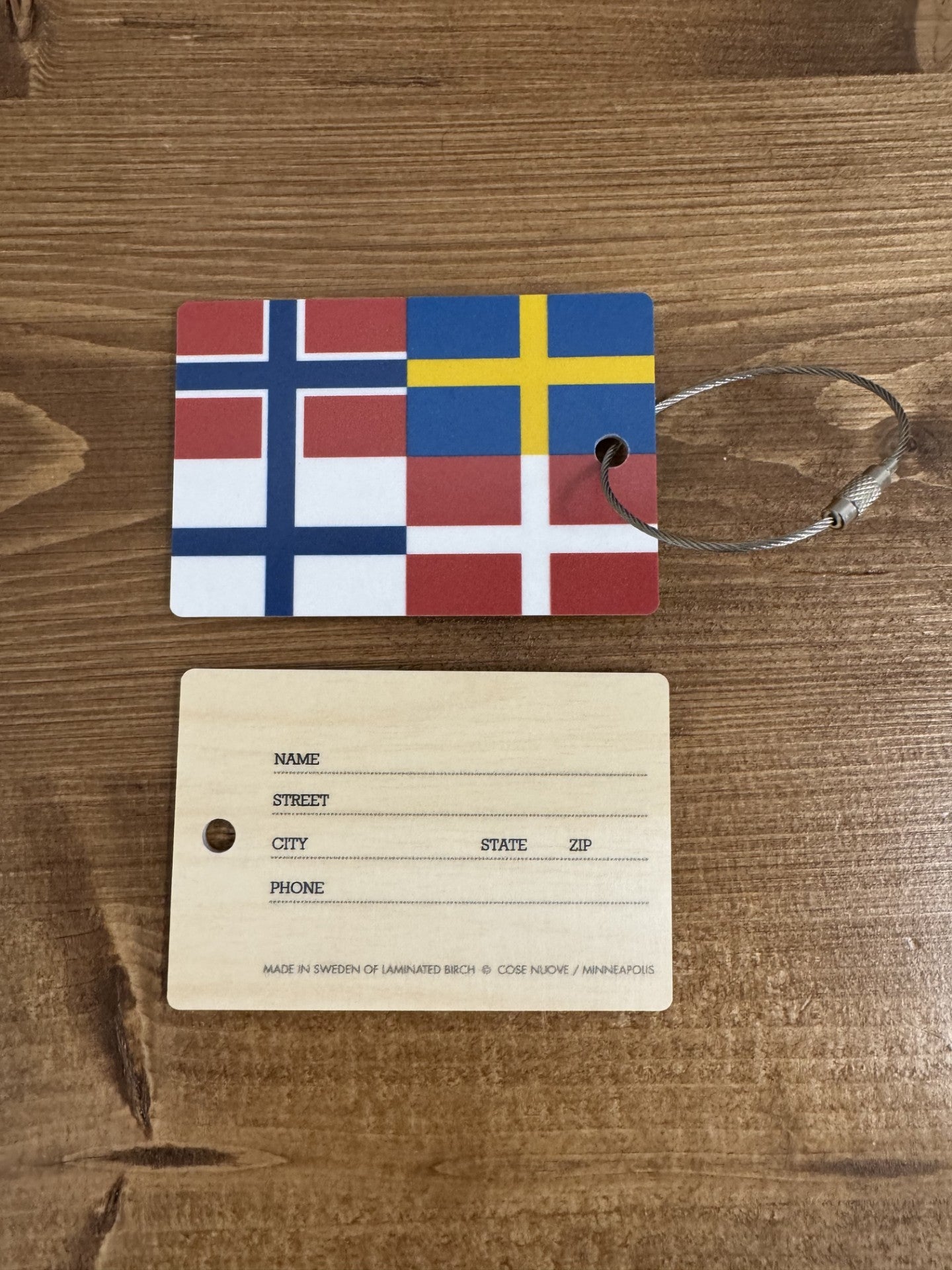 Luggage Tag Wood Laminate