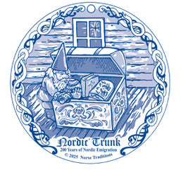 Nordic Icons Rosemalled Trunk Collectible Ornament