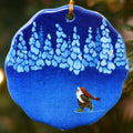 Ornament Eva Skating Gnome in Trees