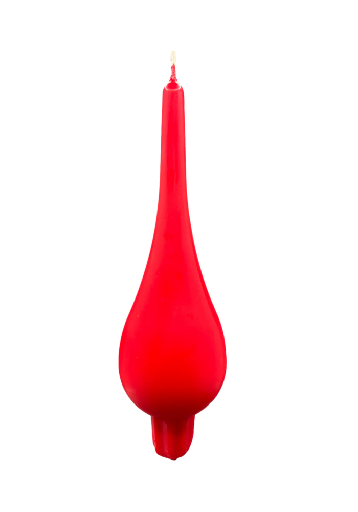 Drop Candle Large Bright Red