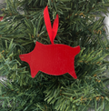Pig Ornament Flat Red