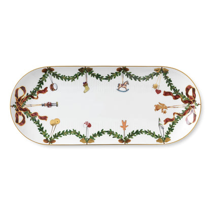 Royal Copenhagen Star Fluted Christmas Oval Platter