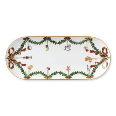 Royal Copenhagen Star Fluted Christmas Oval Platter
