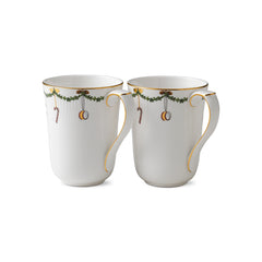 Royal Copenhagen Star Fluted Christmas Mugs