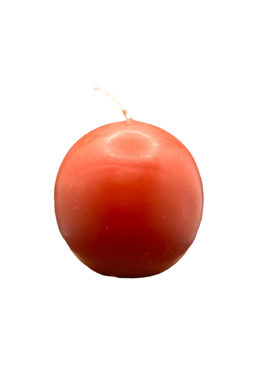 Ball Candle 2" Rust