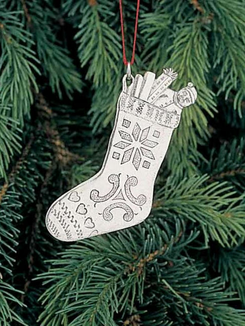 Stocking Pewter Ornament Norway