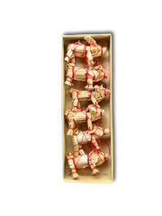 Straw Ornament Pig 6 Pk