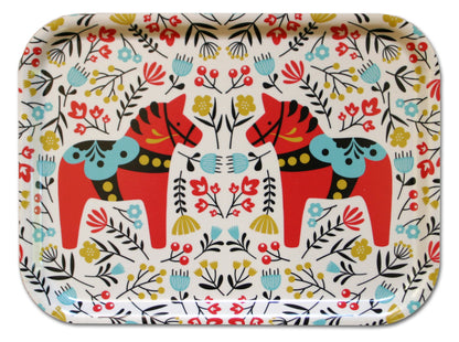 Wood Laminate Tray Dala Horse