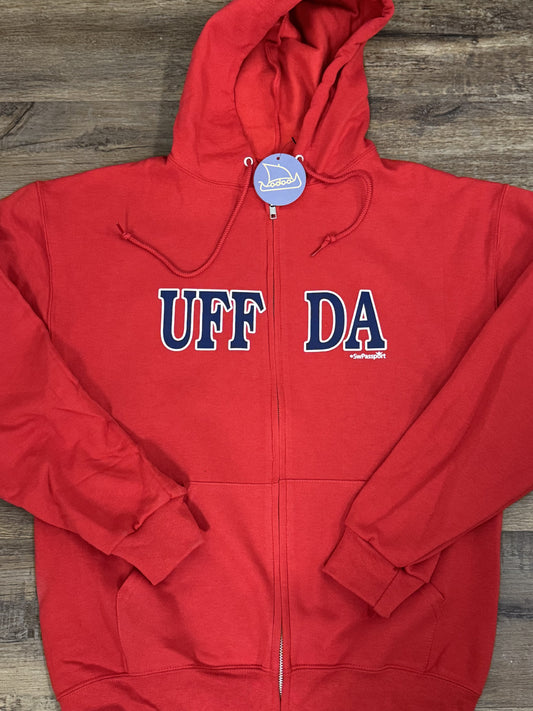 Uff Da Sweatshirt Full Zip Red