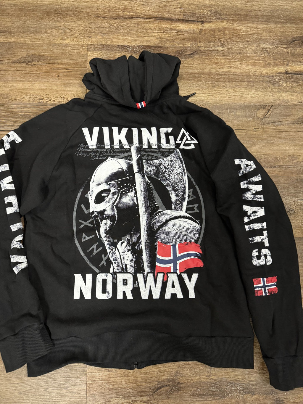 Viking Valhalla Awaits Sweatshirt Full Zip