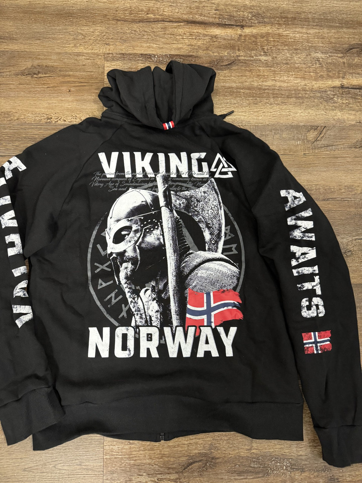 Viking Valhalla Awaits Sweatshirt Full Zip