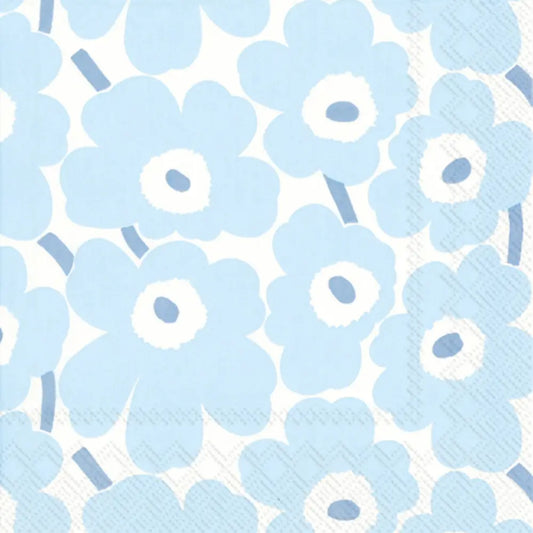 Mini Unikko Lt Blue Marimekko Lunch Napkin