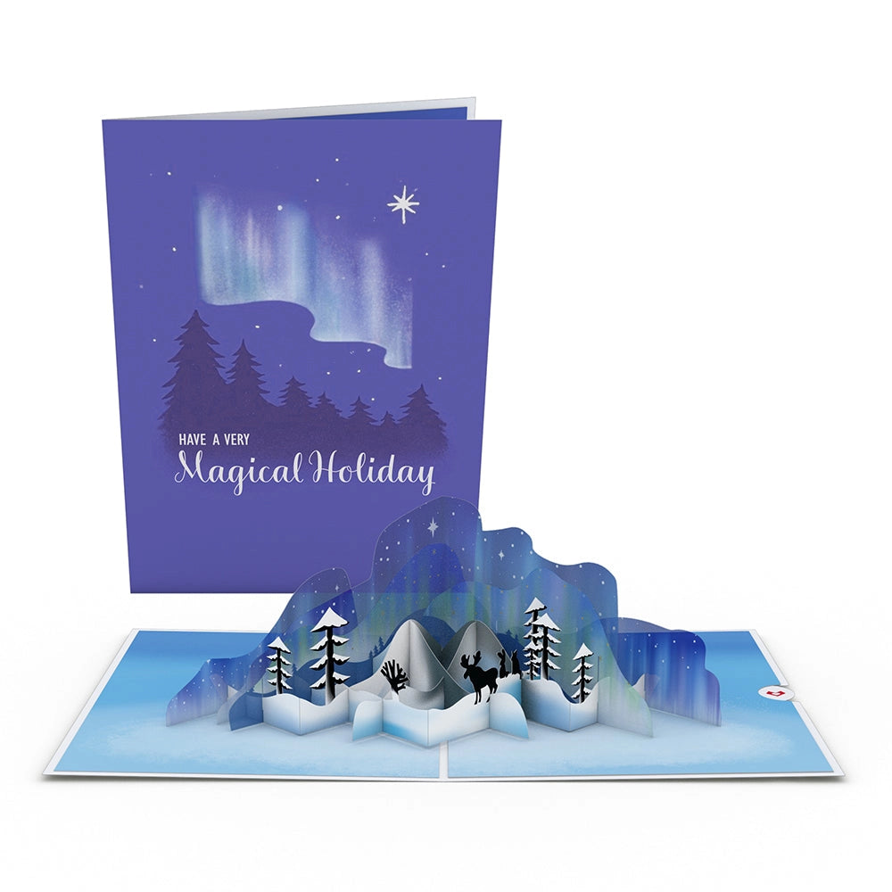 Card Winter Borealis Holiday Pop-Up Card Lovepop