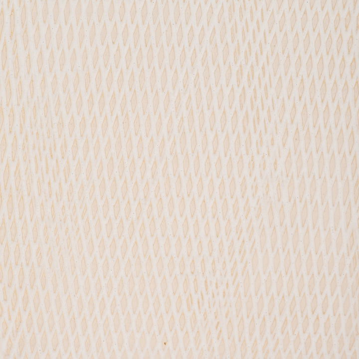 Vase Grooved Ivory Square