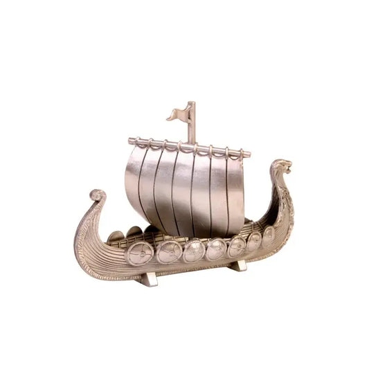 Pewter Viking Ship with Sail