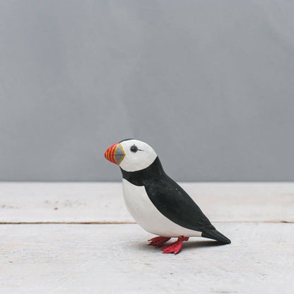 Mini Puffin - 3"H - Hand Carved Ornament