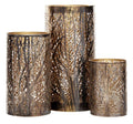 Metal Candle Holder In The Woods Black