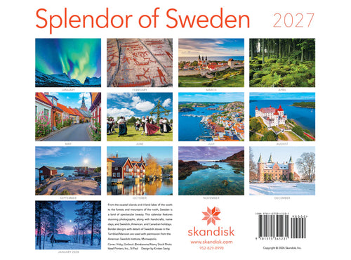 2027 Splendor of Sweden Calendar