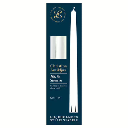 Llijeholmens Taper Candle White