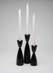 Candlestick Birch Wood Black