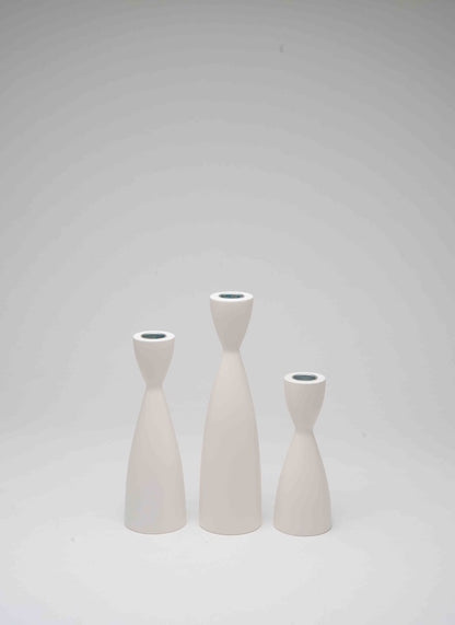 Candlestick Birch Wood White