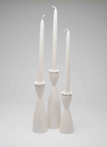 Candlestick Birch Wood White