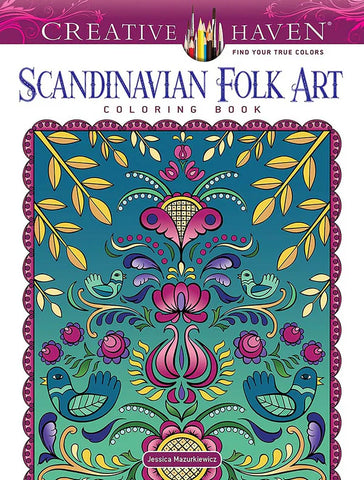 Scandinanian Folk Art Coloring Book
