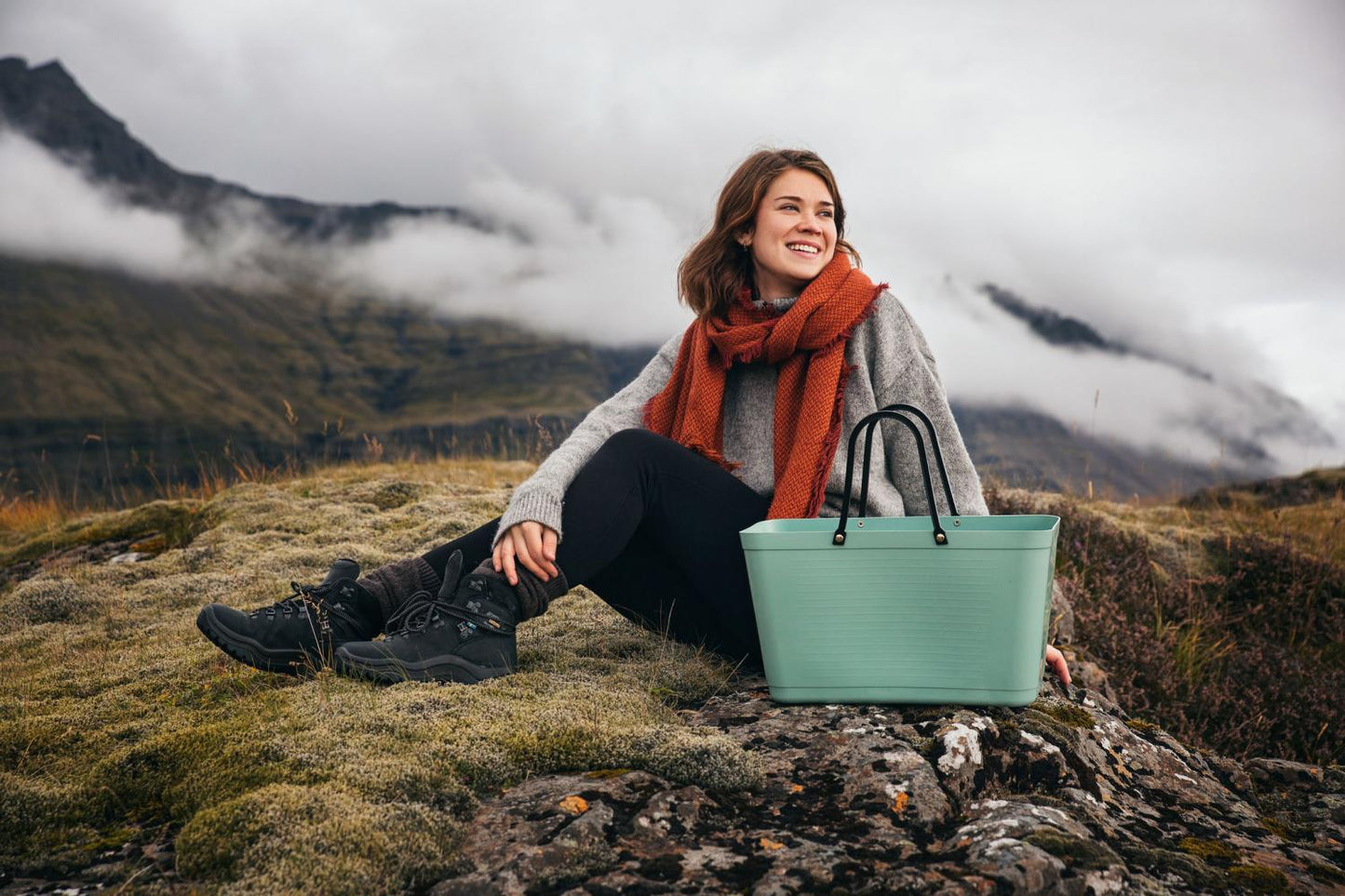 Hinza Tote Olive Green Plastic