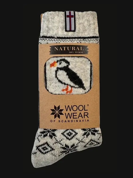 Sock Wool Wear Nordic Puffin