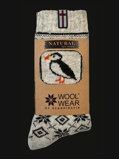 Sock Wool Wear Nordic Puffin