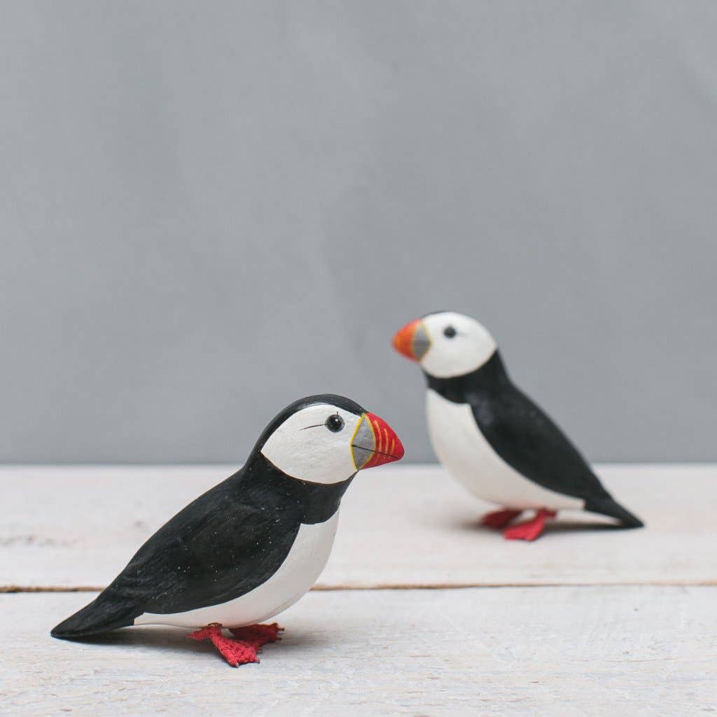 Mini Puffin - 3"H - Hand Carved