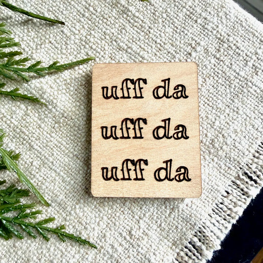 Magnet UFF DA Engraved Wood Aurora North
