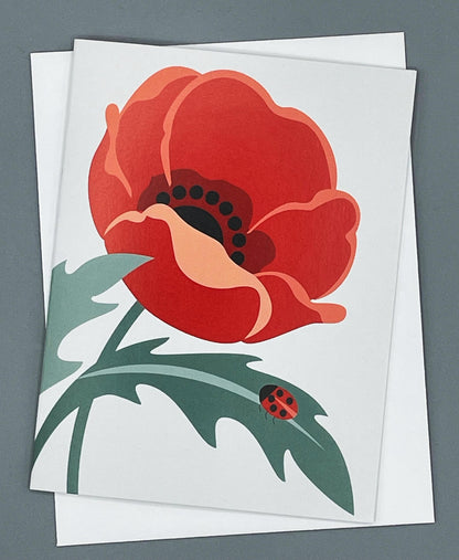 Card Cindy Lindgren Poppy Lady Bug